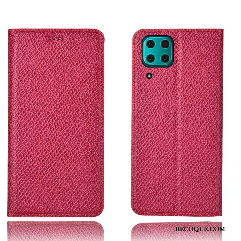 Huawei P40 Lite Étui En Cuir Incassable Coque De Téléphone Protection Mesh Housse