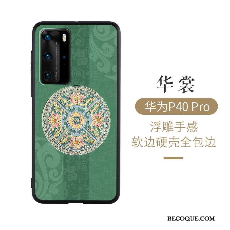 Huawei P40 Pro Coque Bleu Très Mince Protection Créatif Vent Incassable