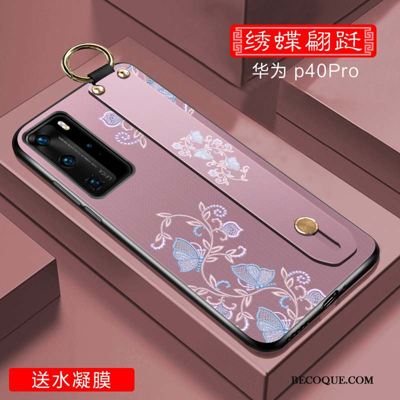 Huawei P40 Pro Coque Délavé En Daim Silicone Tout Compris Fluide Doux Luxe Protection