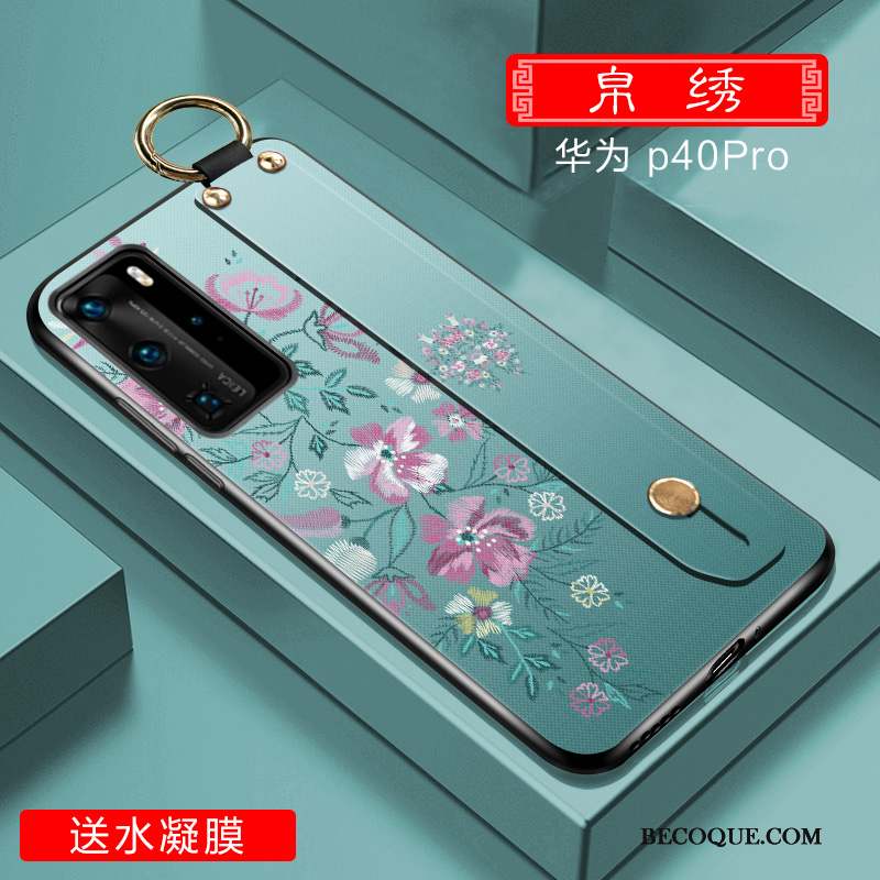 Huawei P40 Pro Coque Délavé En Daim Silicone Tout Compris Fluide Doux Luxe Protection