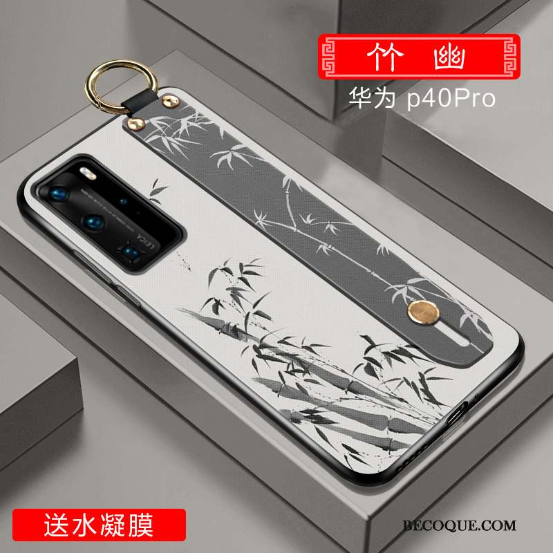 Huawei P40 Pro Coque Délavé En Daim Silicone Tout Compris Fluide Doux Luxe Protection