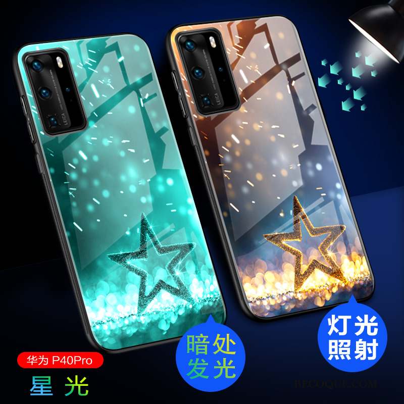 Huawei P40 Pro Coque Délavé En Daim Très Mince Tout Compris Bleu Clair Étui Lumineuses