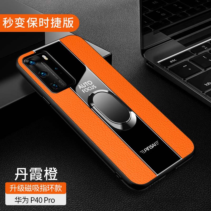 Huawei P40 Pro Coque Protection Fluide Doux Marque De Tendance Incassable Nouveau Étui En Cuir