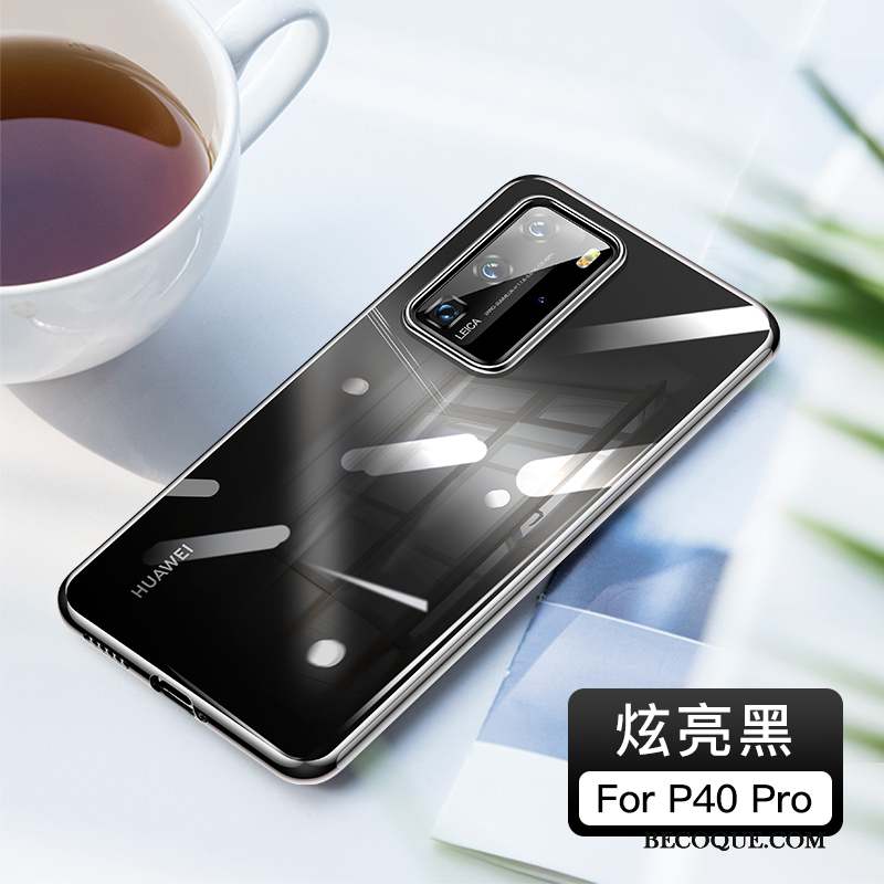 Huawei P40 Pro Coque Protection Incassable Rouge Tout Compris Transparent Étui