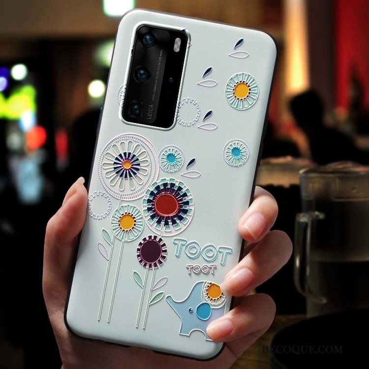 Huawei P40 Pro Coque Rose Nouveau Étui Personnalité Créatif Dessin Animé