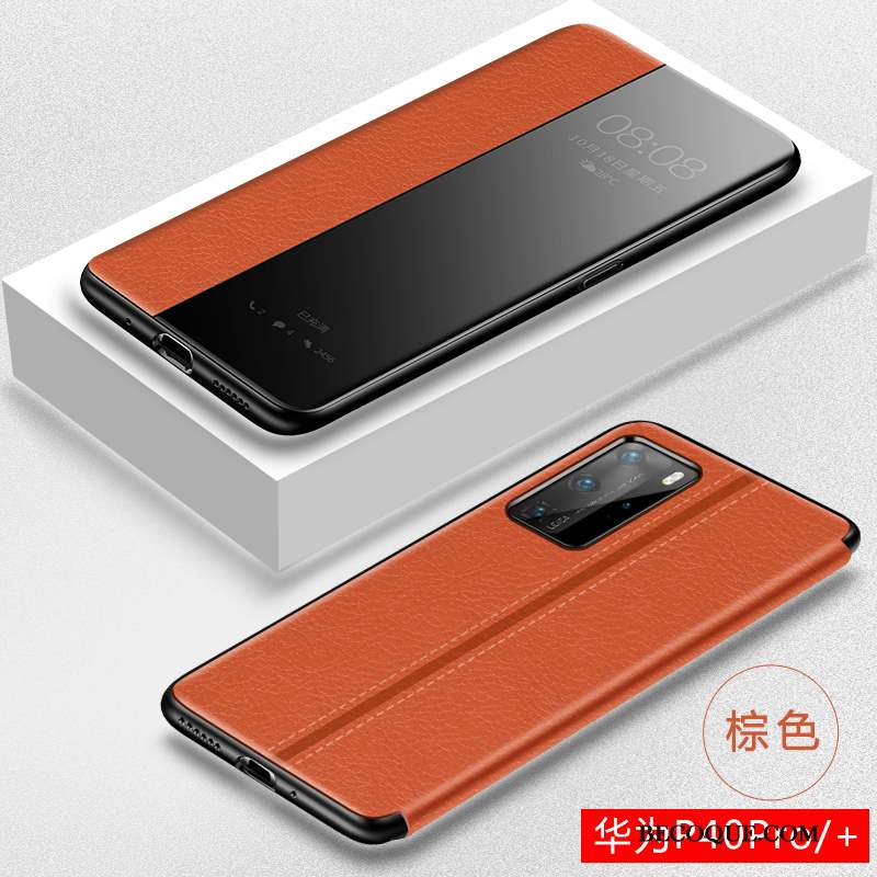 Huawei P40 Pro Luxe Coque Tout Compris Protection Clamshell Rouge