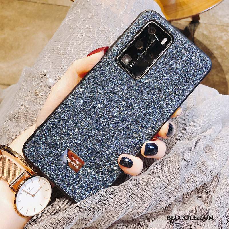 Huawei P40 Pro Nouveau Fluide Doux Bleu Luxe Coque De Téléphone Tout Compris