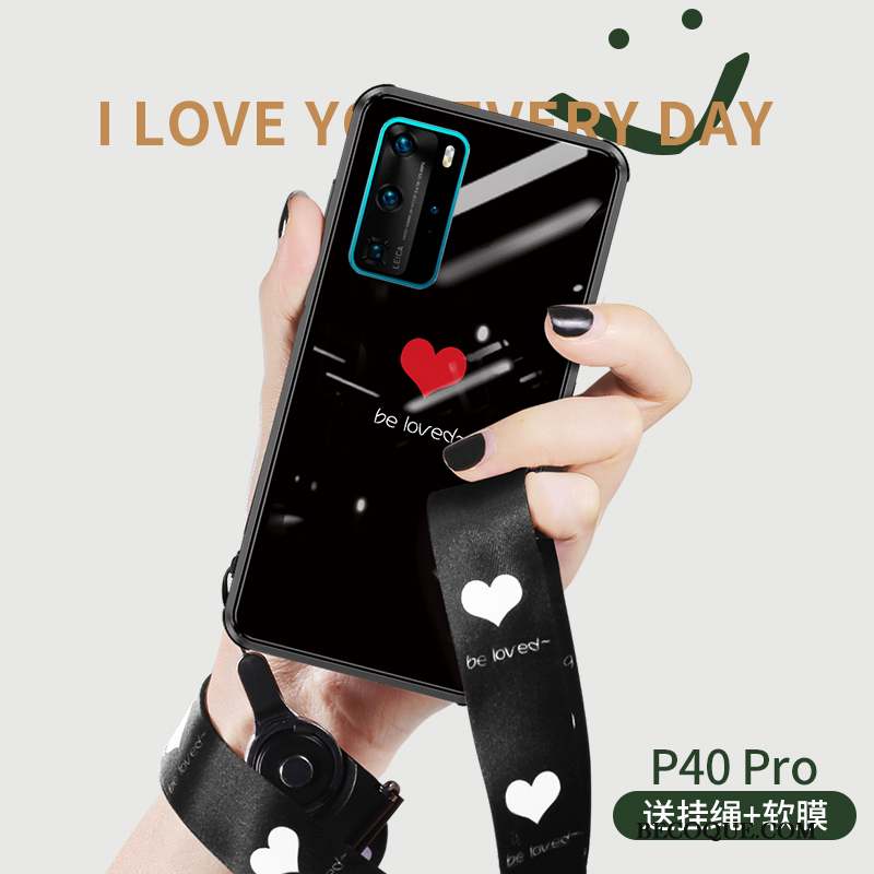 Huawei P40 Pro Étui Blanc Tout Compris Coque De Téléphone Nouveau Noir