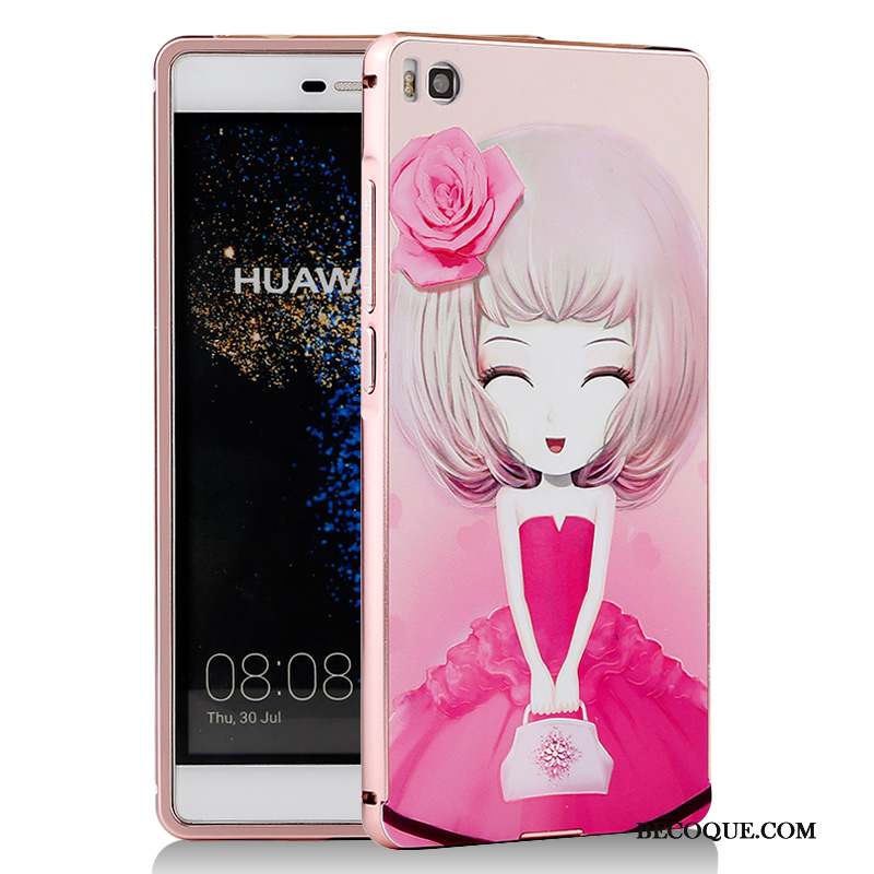 Huawei P8 Bleu Coque De Téléphone Étui Border Téléphone Portable Dessin Animé