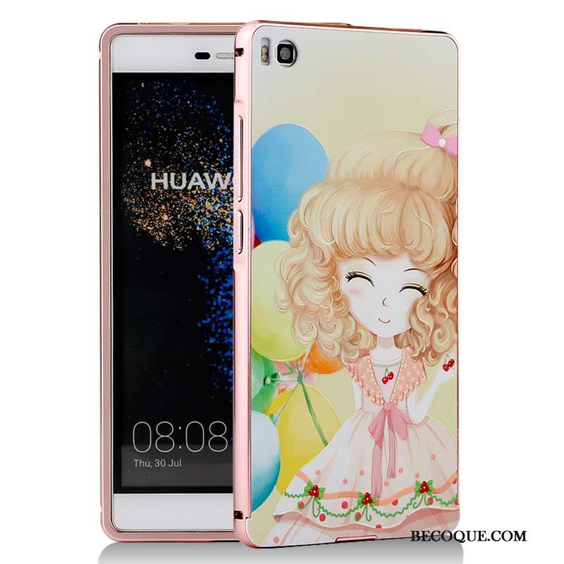 Huawei P8 Bleu Coque De Téléphone Étui Border Téléphone Portable Dessin Animé