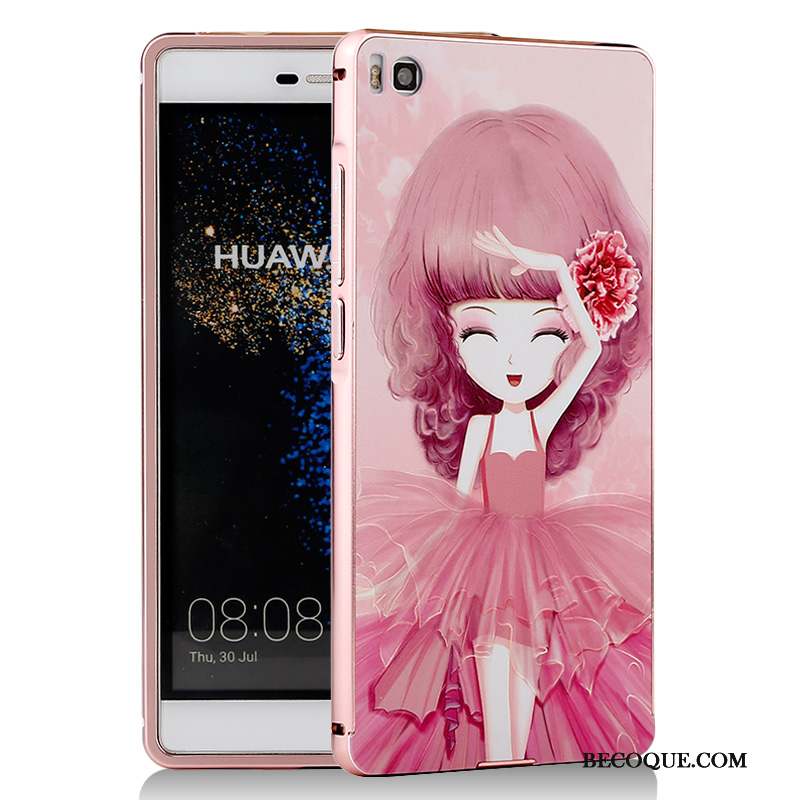 Huawei P8 Bleu Coque De Téléphone Étui Border Téléphone Portable Dessin Animé