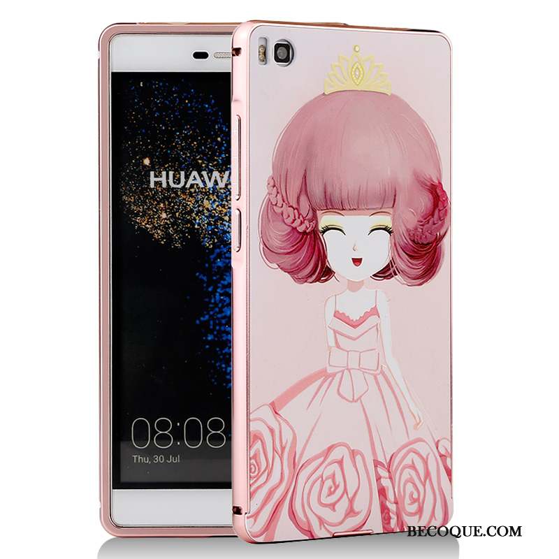 Huawei P8 Bleu Coque De Téléphone Étui Border Téléphone Portable Dessin Animé