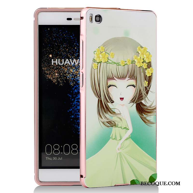 Huawei P8 Bleu Coque De Téléphone Étui Border Téléphone Portable Dessin Animé