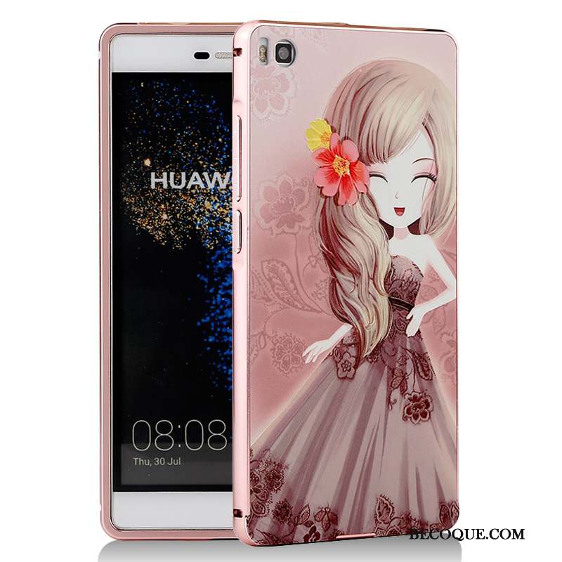 Huawei P8 Bleu Coque De Téléphone Étui Border Téléphone Portable Dessin Animé