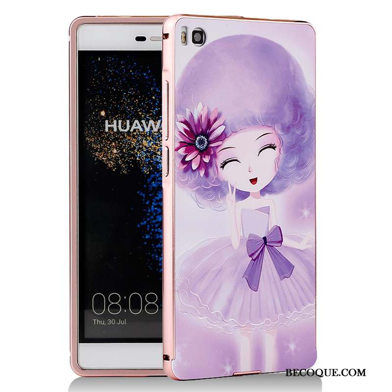 Huawei P8 Bleu Coque De Téléphone Étui Border Téléphone Portable Dessin Animé