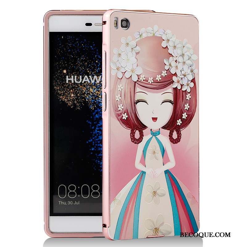 Huawei P8 Bleu Coque De Téléphone Étui Border Téléphone Portable Dessin Animé