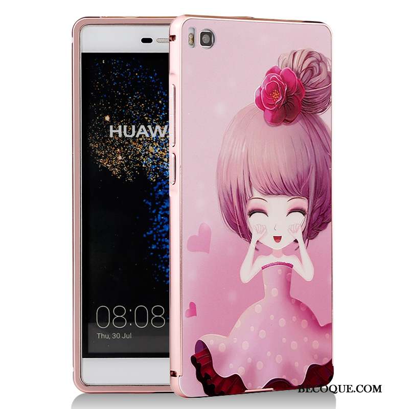 Huawei P8 Bleu Coque De Téléphone Étui Border Téléphone Portable Dessin Animé