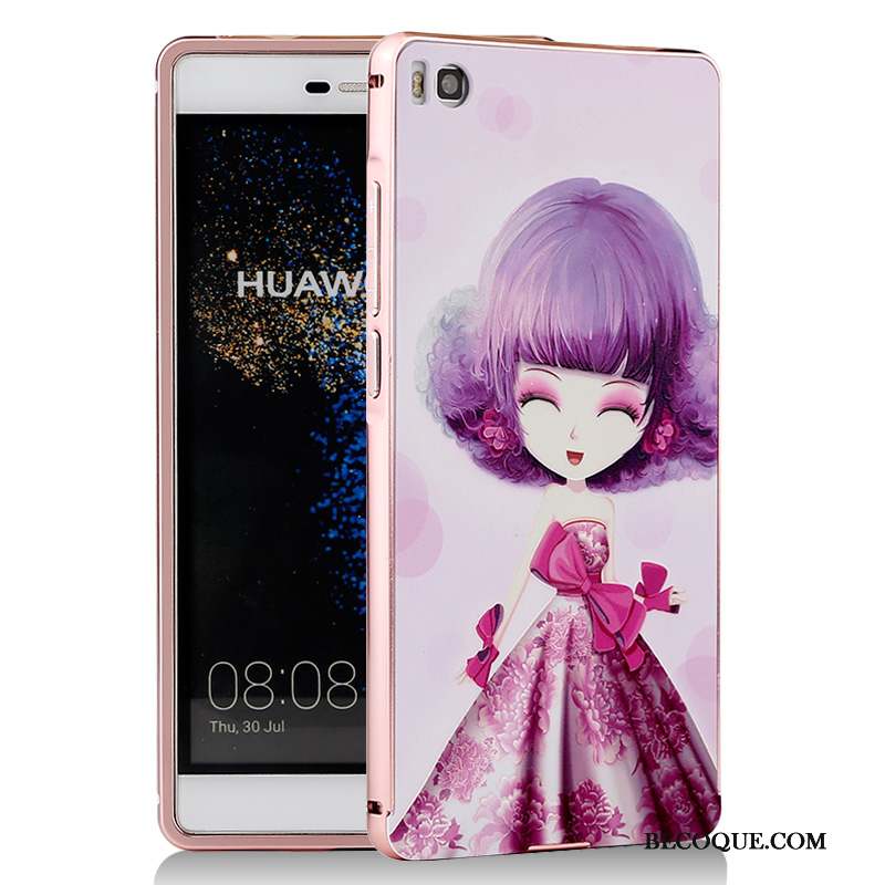 Huawei P8 Bleu Coque De Téléphone Étui Border Téléphone Portable Dessin Animé