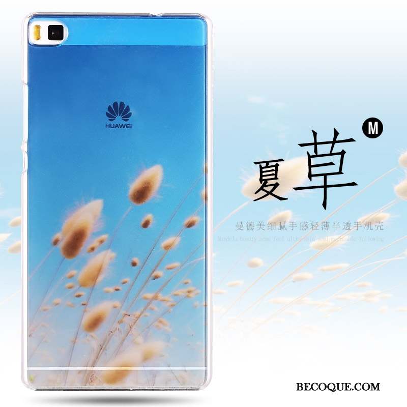 Huawei P8 Coque Bleu Difficile Haute Peinture Protection Étui