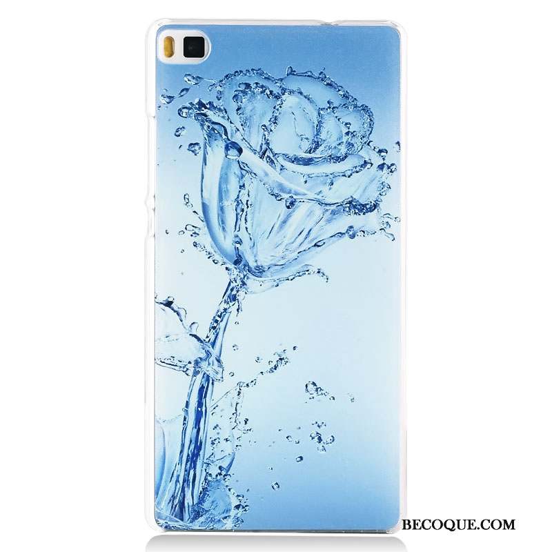 Huawei P8 Coque Délavé En Daim Multicolore Protection Étui Haute
