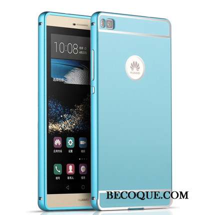 Huawei P8 Coque Protection Étui Arc Couvercle Arrière Bleu Clair Border