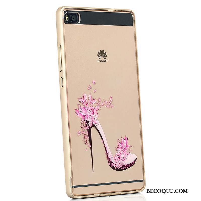 Huawei P8 Coque Étui Créatif Haute Rose Personnalité Métal