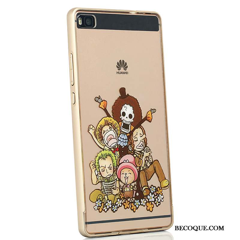 Huawei P8 Coque Étui Créatif Haute Rose Personnalité Métal