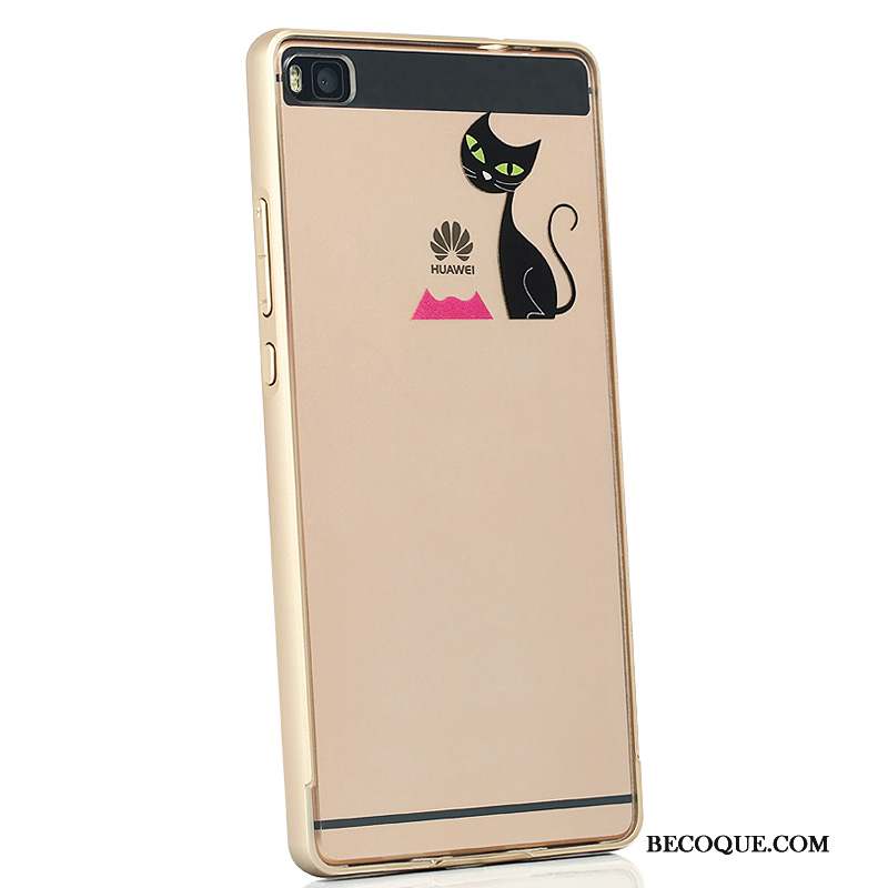 Huawei P8 Coque Étui Créatif Haute Rose Personnalité Métal