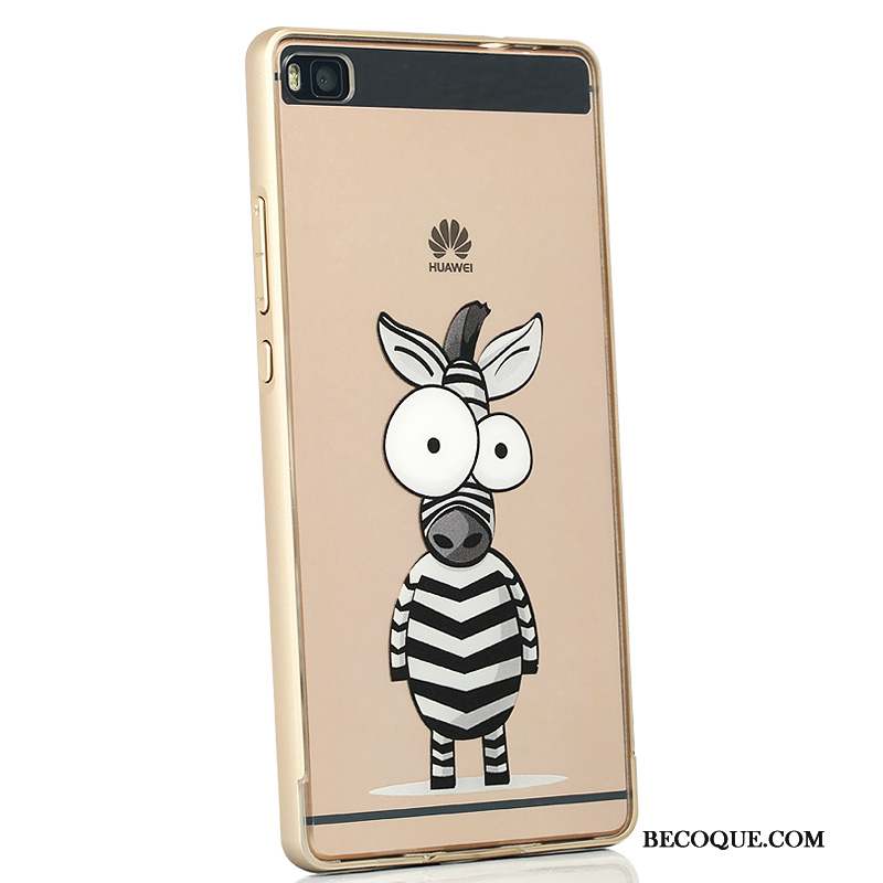 Huawei P8 Coque Étui Créatif Haute Rose Personnalité Métal