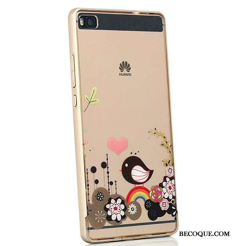 Huawei P8 Coque Étui Créatif Haute Rose Personnalité Métal