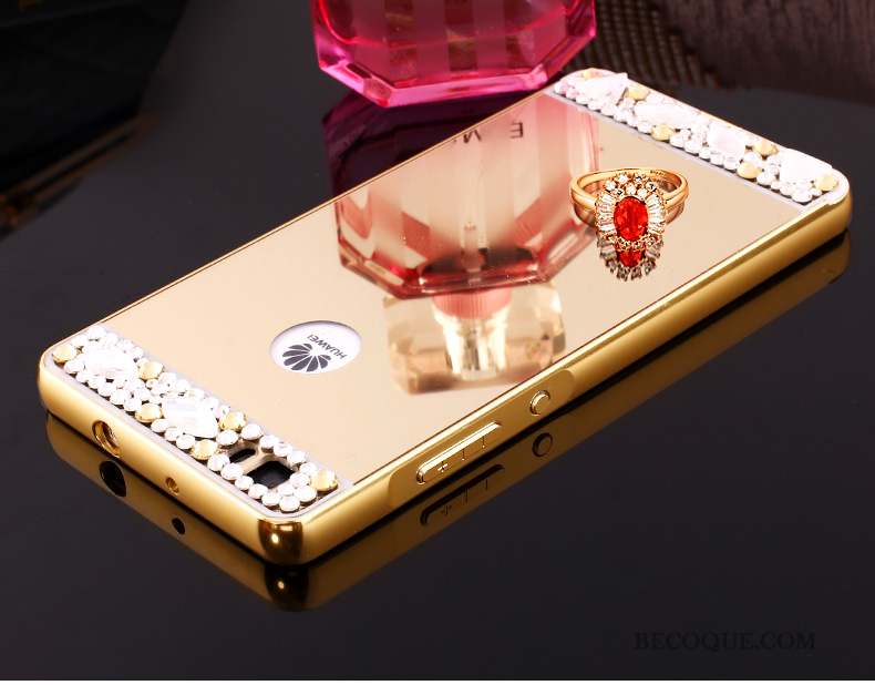 Huawei P8 Incassable Coque De Téléphone Strass Étui Protection Rose