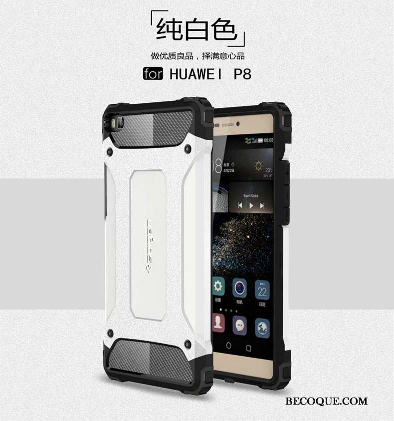 Huawei P8 Incassable Gris Tout Compris Trois Défenses Protection Coque De Téléphone