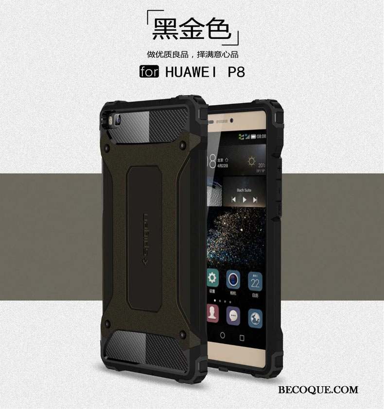 Huawei P8 Incassable Gris Tout Compris Trois Défenses Protection Coque De Téléphone