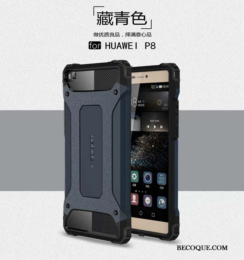 Huawei P8 Incassable Gris Tout Compris Trois Défenses Protection Coque De Téléphone