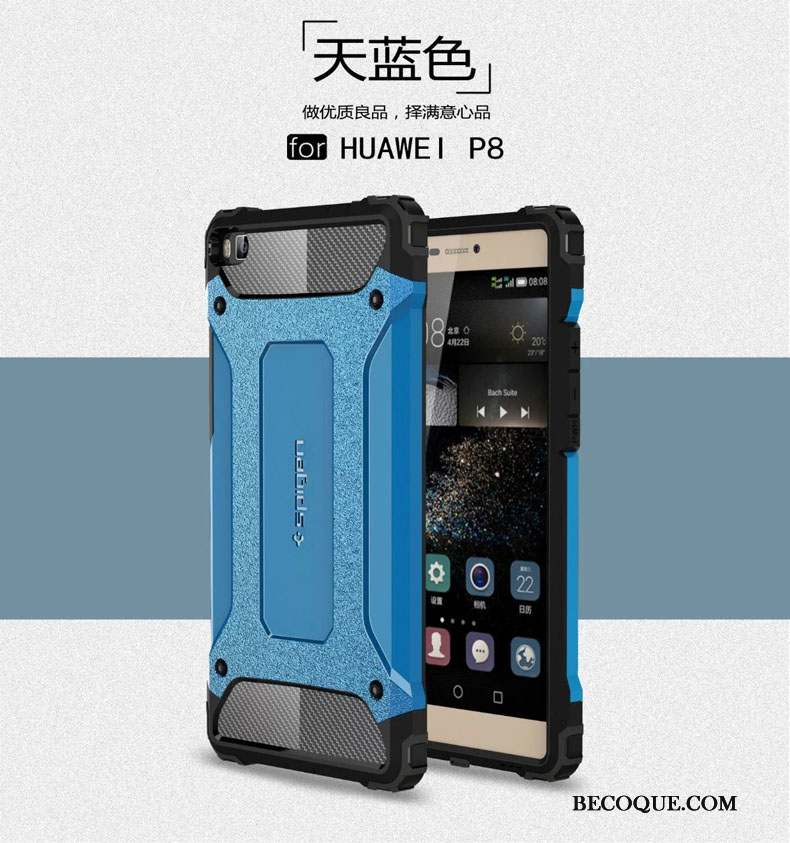 Huawei P8 Incassable Gris Tout Compris Trois Défenses Protection Coque De Téléphone