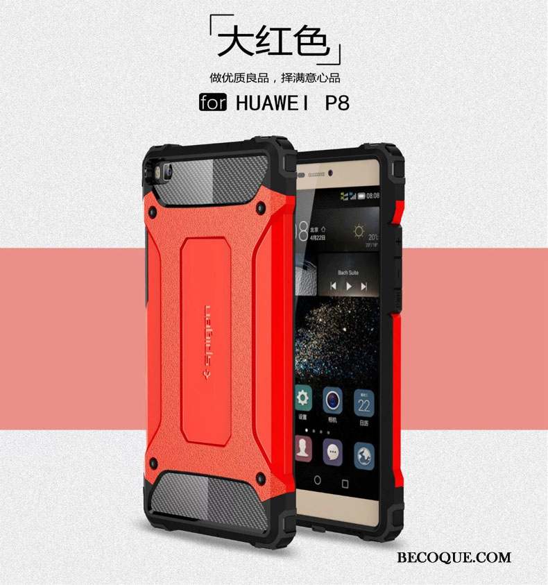 Huawei P8 Incassable Gris Tout Compris Trois Défenses Protection Coque De Téléphone