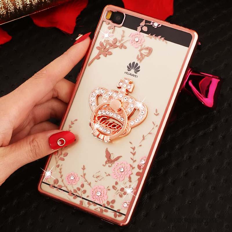 Huawei P8 Incassable Haute Étui Coque De Téléphone Tout Compris Strass