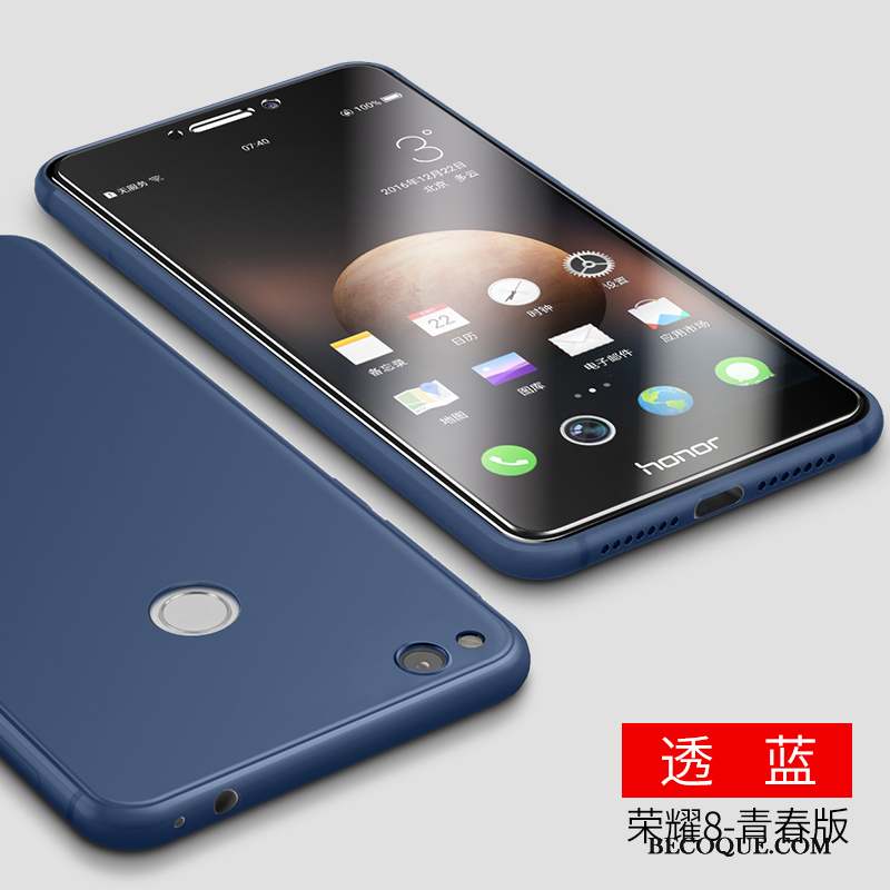 Huawei P8 Lite 2017 Coque De Téléphone Protection Tout Compris Délavé En Daim Bleu Étui