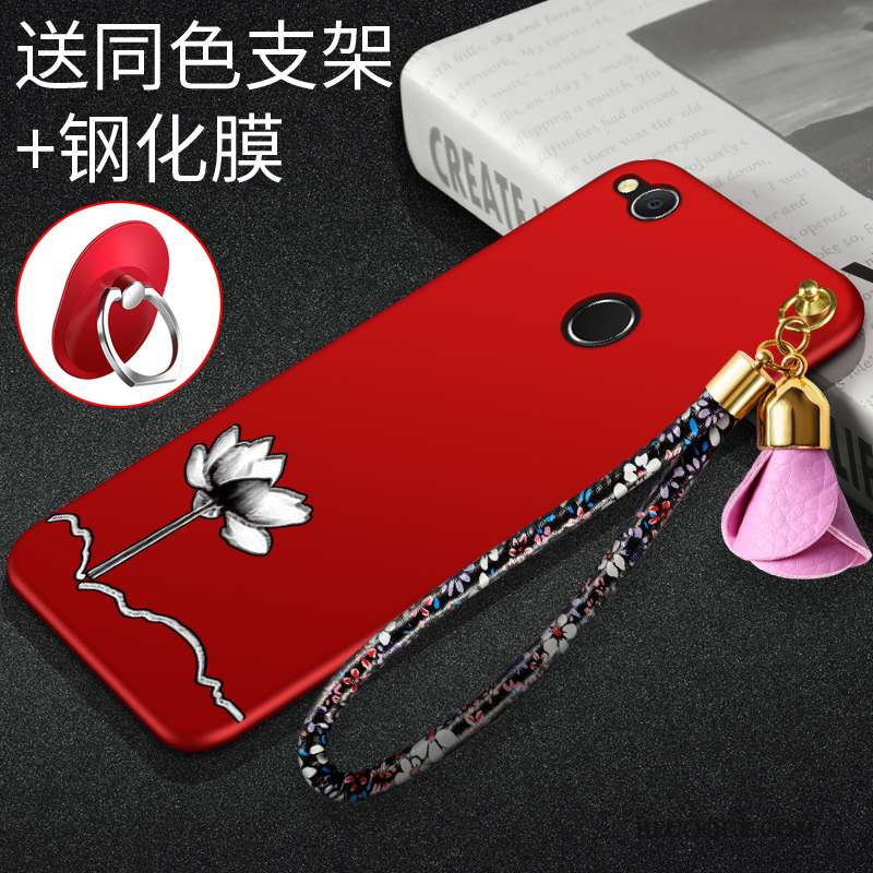 Huawei P8 Lite 2017 Coque Incassable Protection Étui Rouge Fluide Doux