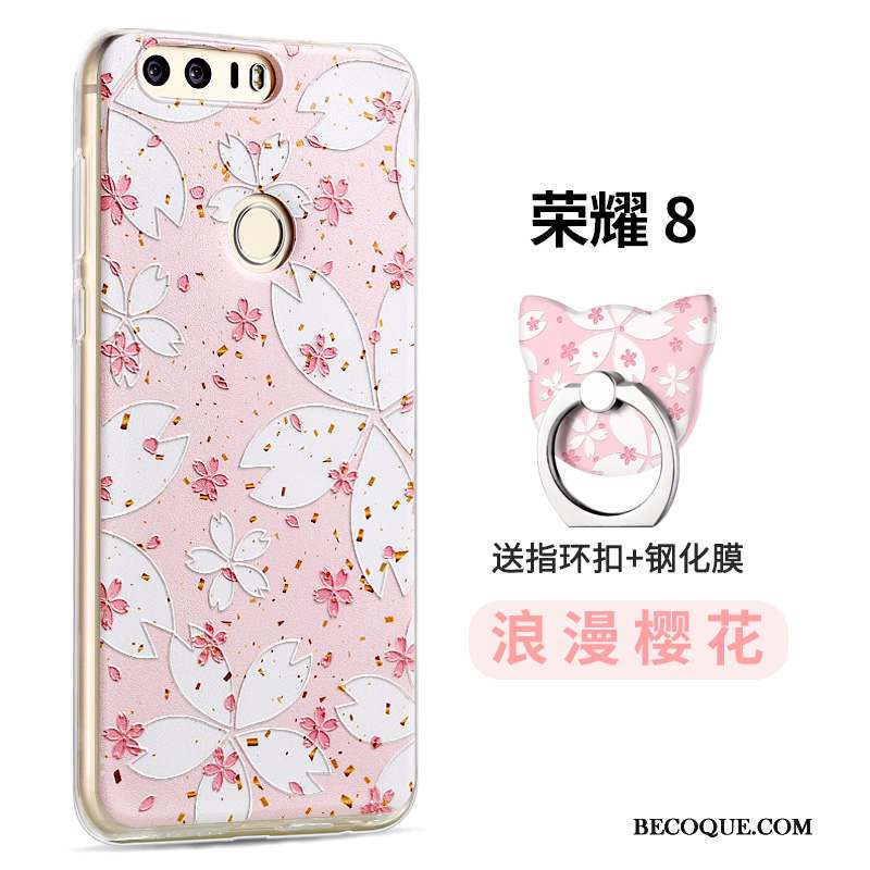 Huawei P8 Lite 2017 Coque Tout Compris Rose Silicone Étui Créatif Personnalité