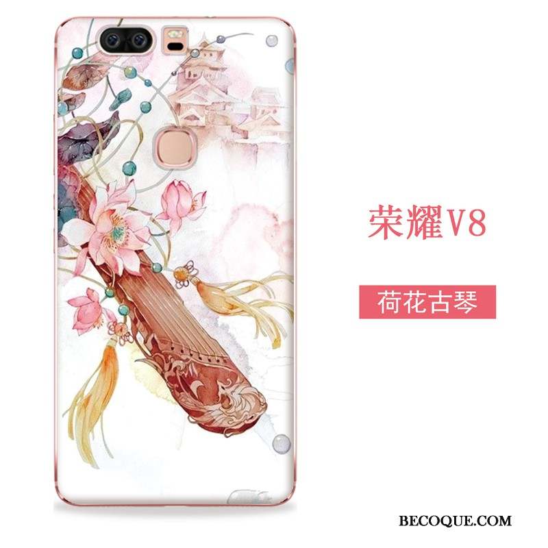 Huawei P8 Lite 2017 Coque Étui Art Silicone Tout Compris Fluide Doux Ornements Suspendus