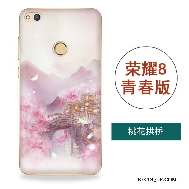 Huawei P8 Lite 2017 Coque Étui Art Silicone Tout Compris Fluide Doux Ornements Suspendus