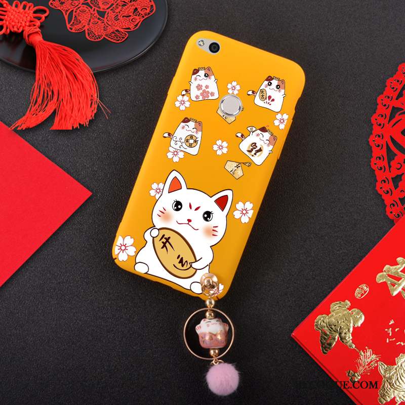 Huawei P8 Lite 2017 Coque Étui Richesse Incassable Rouge Délavé En Daim Chat