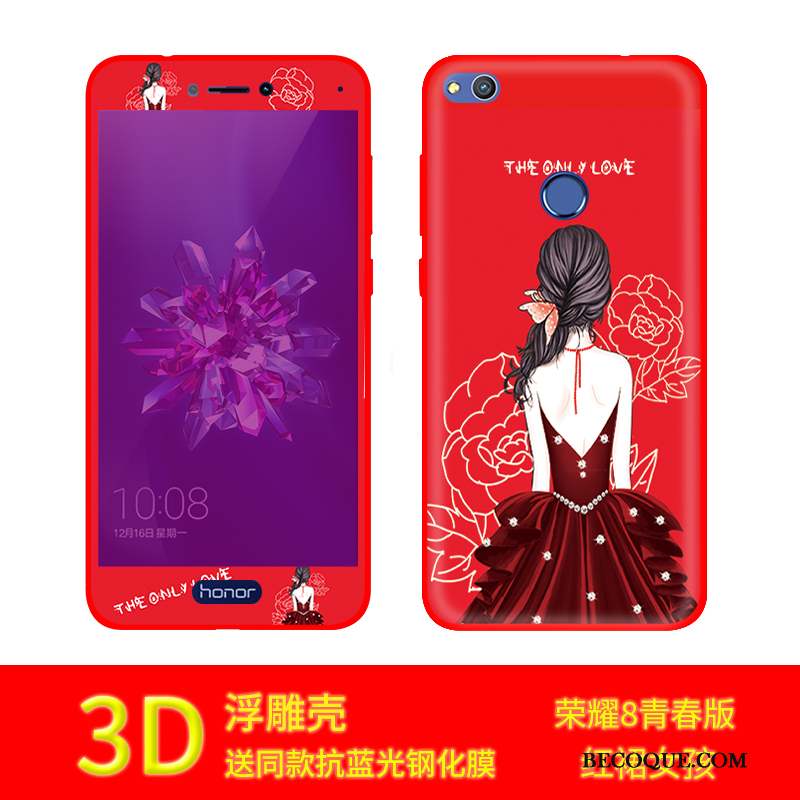 Huawei P8 Lite 2017 Personnalité Incassable Jeunesse Coque De Téléphone Rouge Étui