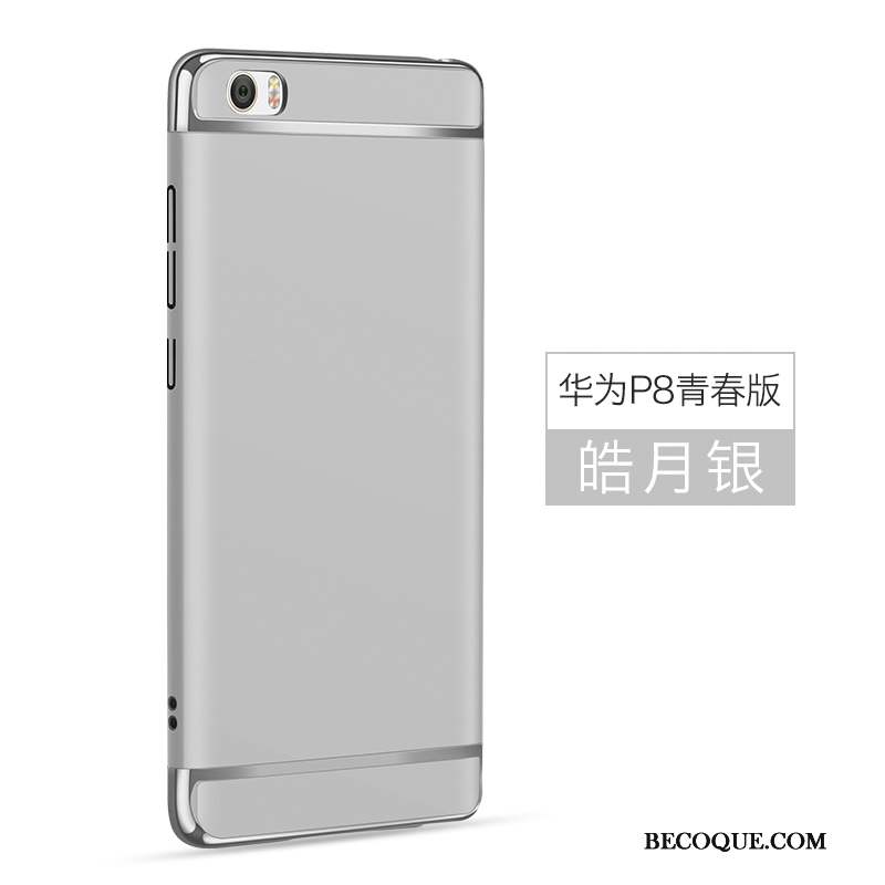 Huawei P8 Lite Coque De Téléphone Délavé En Daim Noir Étui Protection Créatif