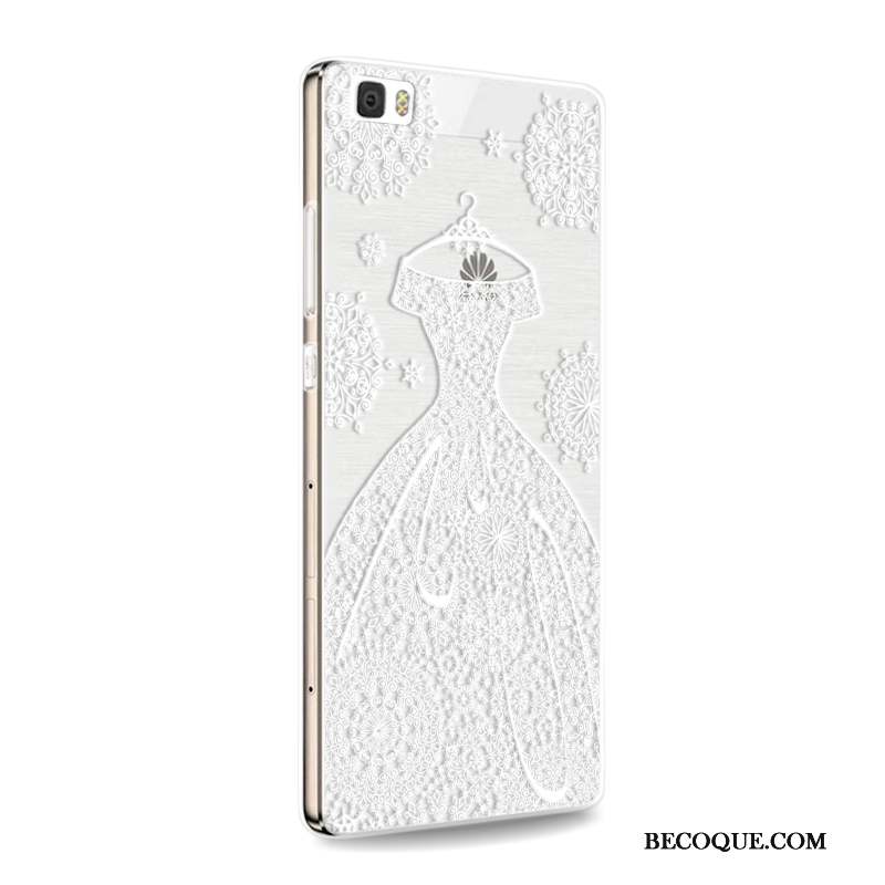 Huawei P8 Lite Coque Incassable Fluide Doux Téléphone Portable Silicone Jeunesse Rose