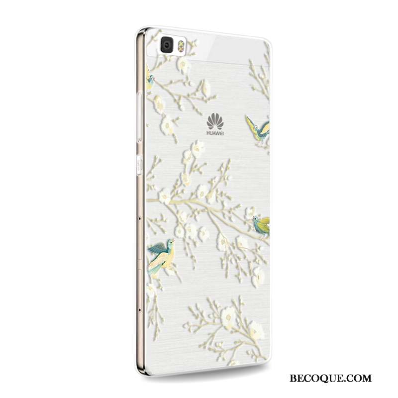 Huawei P8 Lite Coque Incassable Fluide Doux Téléphone Portable Silicone Jeunesse Rose