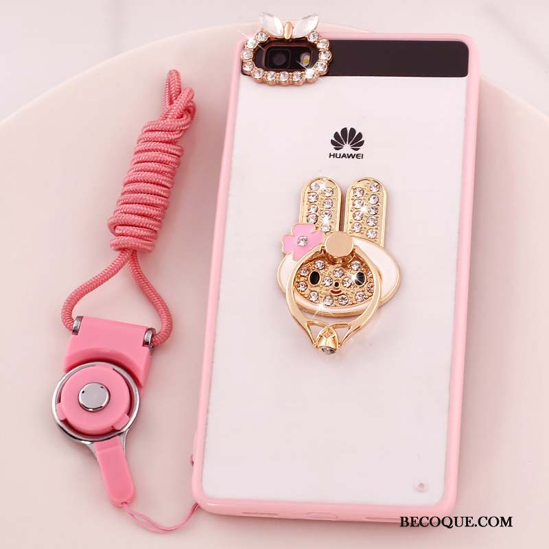 Huawei P8 Lite Coque Incassable Étui Téléphone Portable Protection Rose Support