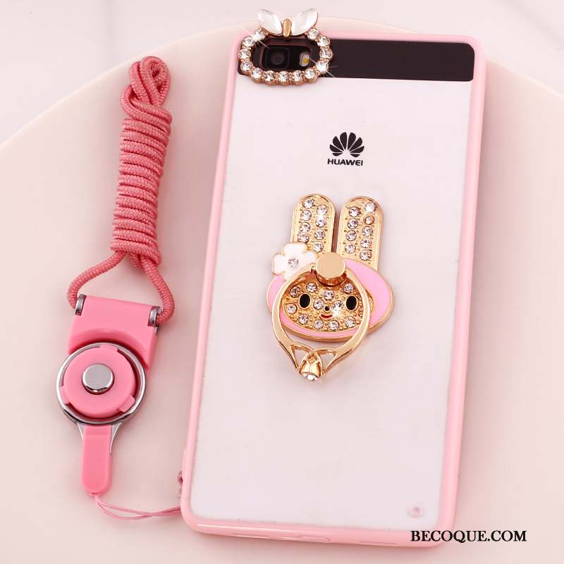 Huawei P8 Lite Coque Incassable Étui Téléphone Portable Protection Rose Support