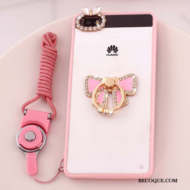 Huawei P8 Lite Coque Incassable Étui Téléphone Portable Protection Rose Support